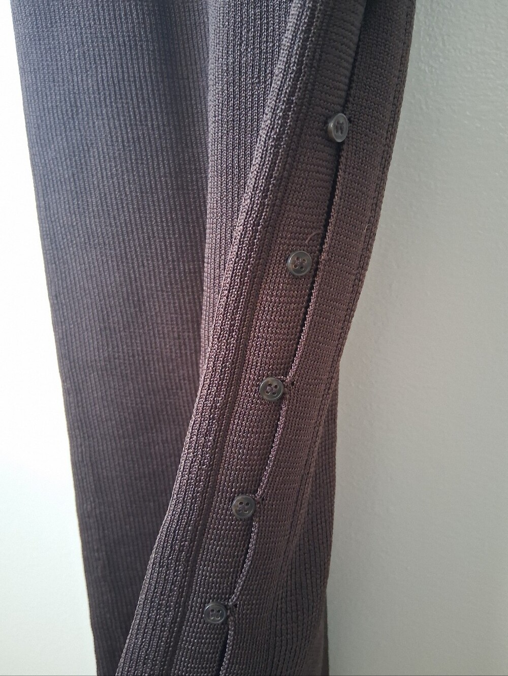 H&M Brown Ribbed Dress With Buttons - Picture 5 of 8
